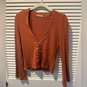 Reformation, Orange sweater with buttons